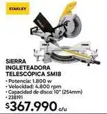 Construmart Stanley - ingleteadora telescopica sm18 oferta