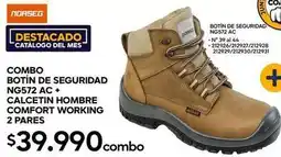 Construmart Combo botin de seguridad ng572 ac + calcetin hombre comfort working 2 paras oferta