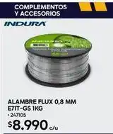 Construmart Indura - alambre flux 0,8 mm e71t-gs 1kg oferta