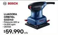 Construmart Bosch - lijadora orbital gss140 oferta