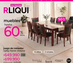Ripley Victoria - juego de comedor ripley home oferta
