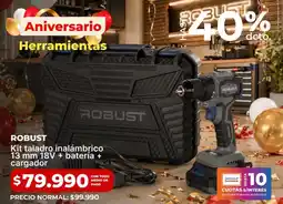 Easy Robust - kit taladro inalámbrico 13 mm + bateria + cargado oferta