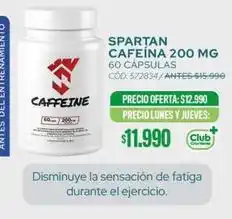 Cruz Verde Club - spartan cafeina oferta