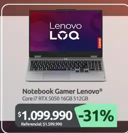 PC Factory Lenovo - notebook gamer oferta
