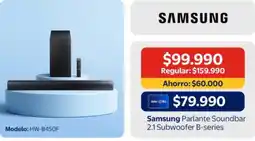 Lider Samsung - parlante soundbar 2.1 subwoofer b-series oferta