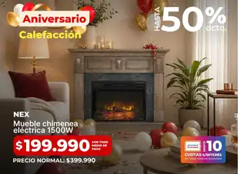 NEX Mueble chimenea eléctrica