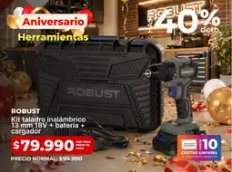 Easy Robust kit taladro inalámbrico 13 mm 18v + batería + cargador oferta