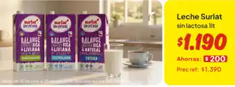 Leche surlat sin lactosa
