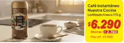 Unimarc Café instantáneo nuestra cocina liofilizado frasco oferta