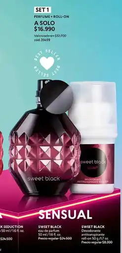 Cyzone Sweet black perfume + roll-on oferta