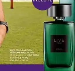 L'Bel Live polo parfum/perfume masculino oferta