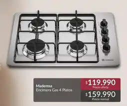 Constructor Sodimac Mademsa - encimera gas 4 platos oferta
