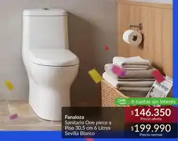 Constructor Sodimac Fanaloza - sanitarios one piece a piso 30, cm 6 litros sevilla blanco oferta