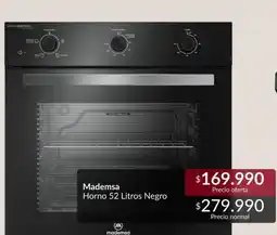 Constructor Sodimac Mademsa - horno 52 litros negro oferta