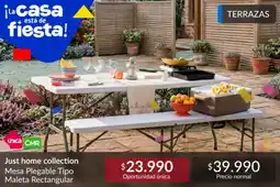 Constructor Sodimac Fiesta - just home collection mes plegable tipo maleta rectangular oferta