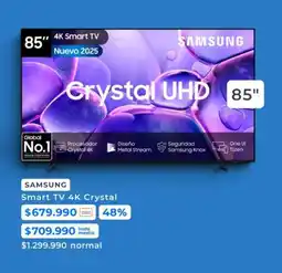 Paris Samsung - smart tv 4k crystal oferta