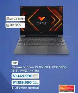 Paris Hp - gamer victus 15 nvidia rtx 5050 15.6 fhd 144 hz oferta