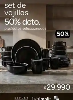 Ripley Set de vajillas oferta