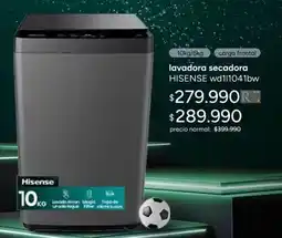 Ripley Hisense - lavadora secadora wc111041bw oferta