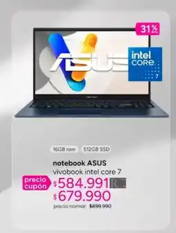 Ripley Asus - notebook vivobook intel core 7 oferta