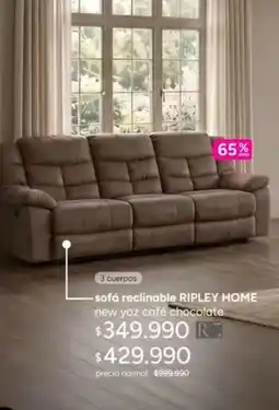 Ripley Sofá reclinable home oferta