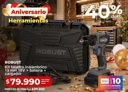 Easy Robust - kit taladro inalámbrico 13 mm + bateria + cargador oferta