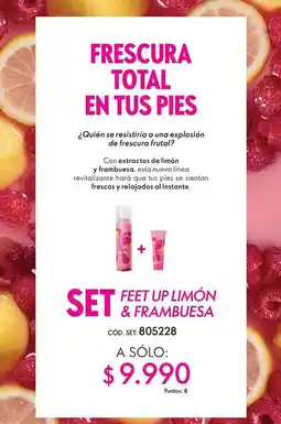 Oriflame Up - set feet limon & frambuesa oferta
