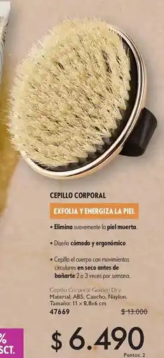 Oriflame Golden - cepillo corporal oferta