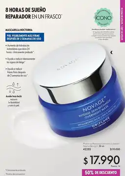 Oriflame Novage - 8 horas de sueño reparador en un frasco oferta