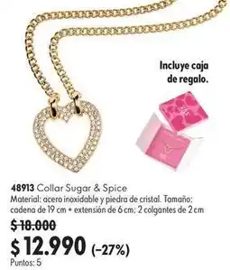 Oriflame Cristal - collar sugar & spice oferta