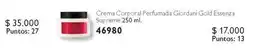 Oriflame Giordani - crema corporal perfumada gold essenza surpe oferta