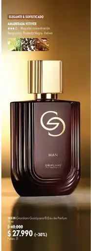 Oriflame Giordani - teamrise especiado man oferta