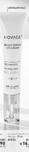 Oriflame Novage - antimanchas eye cream 4033ml oferta