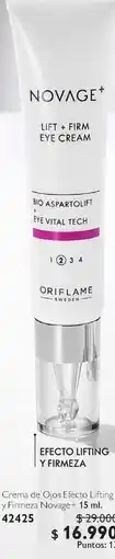 Oriflame Novage - efecto living y irmeza oferta