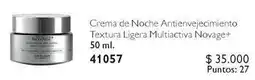Oriflame Novage - crema de noche antienvejecimiento textura ligera multiactiva + oferta