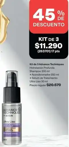 Avon Lotus - kit de 3 advance oferta