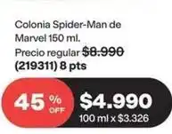 Avon Marvel - colonia spider-man de oferta