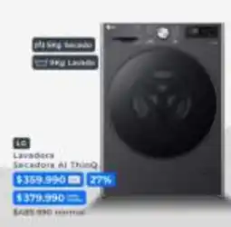 Paris Lg - lavadaca secadora al thinq oferta