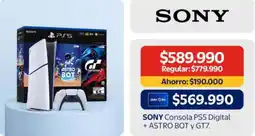 Lider Sony - consola ps5 digital + astro bot y gt oferta
