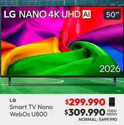 Abc Lg - smart tv nano webos u800 oferta