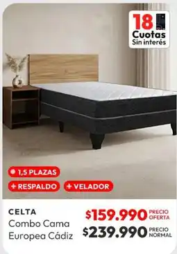 Abc Celta - combo cama europea cadiz oferta