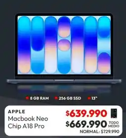 Abc Apple - macbook neo chip a18 pro oferta
