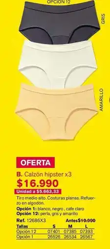 Leonisa Perla - calzon hipster x3 oferta