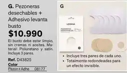 Leonisa Pezoneras desechables + adhesivo levanta busto oferta