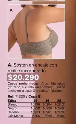 Leonisa Sosten en encaje con rellace incorporado oferta