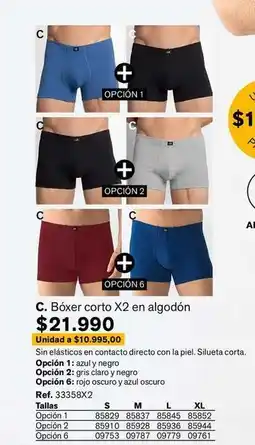 Leonisa Boxer corto x2 en algodon oferta