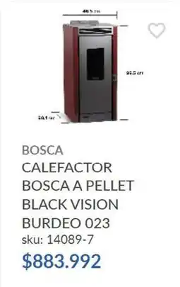 MCT Bosca - calefactor a pellet black vision burdeo 023 oferta