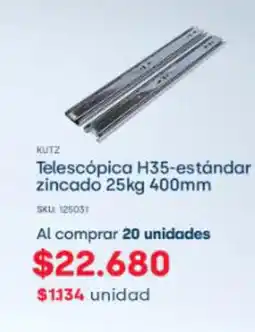 Imperial Telescópica h35-estándar zincado oferta
