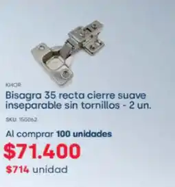 Imperial Suave - bisagra 35 recta cierre inseparable sin tornillos oferta