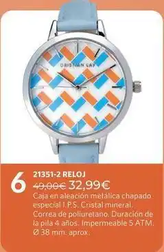 Cristian Lay Cristal - reloj caja en aleación metalica chapado especial oferta